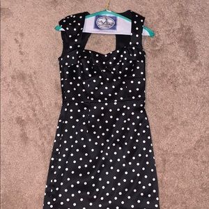 Tight polka dot formal dress